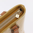 LOUIS VUITTON Monogram Vernis Houston Hand Bag Beige M91004 LV Auth ep16815-21