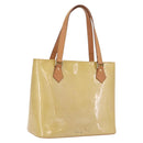 LOUIS VUITTON Monogram Vernis Houston Hand Bag Beige M91004 LV Auth ep16815-1