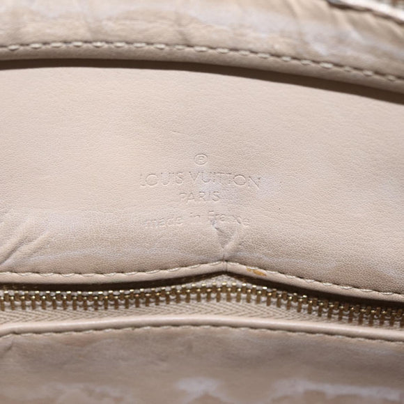 LOUIS VUITTON Monogram Vernis Houston Hand Bag Beige M91004 LV Auth ep16815