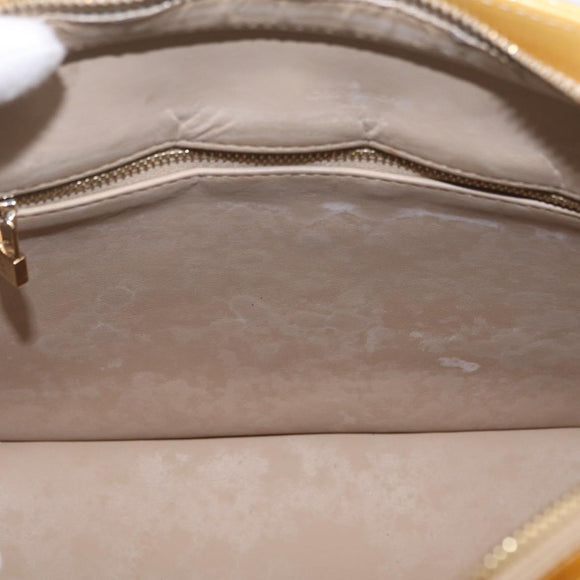 LOUIS VUITTON Monogram Vernis Houston Hand Bag Beige M91004 LV Auth ep16815