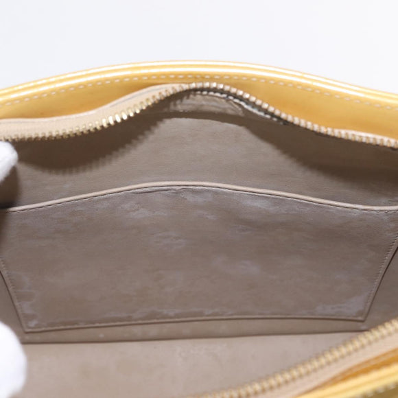LOUIS VUITTON Monogram Vernis Houston Hand Bag Beige M91004 LV Auth ep16815