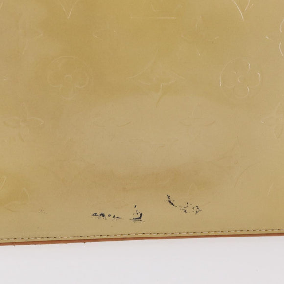 LOUIS VUITTON Monogram Vernis Houston Hand Bag Beige M91004 LV Auth ep16815