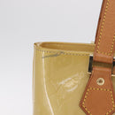 LOUIS VUITTON Monogram Vernis Houston Hand Bag Beige M91004 LV Auth ep16815-4