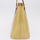 LOUIS VUITTON Monogram Vernis Houston Hand Bag Beige M91004 LV Auth ep16815-5