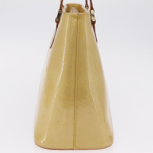 LOUIS VUITTON Monogram Vernis Houston Hand Bag Beige M91004 LV Auth ep16815