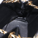 CELINE Shoulder Bag Leather Black Gold Auth ep16820V-18