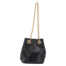 CELINE Shoulder Bag Leather Black Gold Auth ep16820V-2
