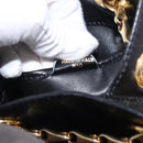 CELINE Shoulder Bag Leather Black Gold Auth ep16820V-20
