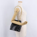 CELINE Shoulder Bag Leather Black Gold Auth ep16820V-21