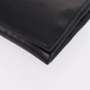 Saint Laurent Clutch Bag Leather Black Silver Auth ep16822-11