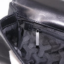 Saint Laurent Clutch Bag Leather Black Silver Auth ep16822-21