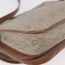 Christian Dior Honeycomb Canvas Shoulder Bag PVC Beige Gold Auth ep16823-16