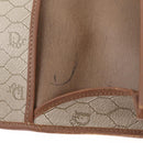 Christian Dior Honeycomb Canvas Shoulder Bag PVC Beige Gold Auth ep16823-20
