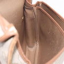 Christian Dior Honeycomb Canvas Shoulder Bag PVC Beige Gold Auth ep16823-24