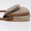 Christian Dior Honeycomb Canvas Shoulder Bag PVC Beige Gold Auth ep16823-6