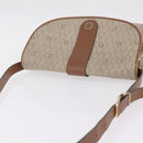 Christian Dior Honeycomb Canvas Shoulder Bag PVC Beige Gold Auth ep16823-8