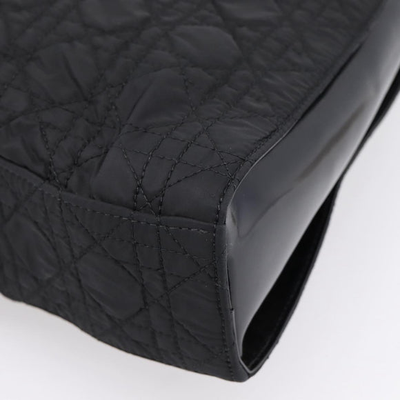 Christian Dior Canage Shoulder Bag Nylon Black Silver Auth ep16826A