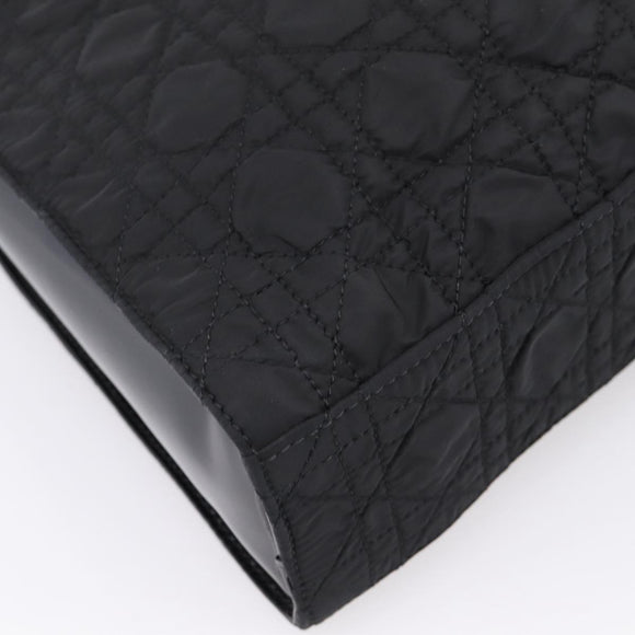 Christian Dior Canage Shoulder Bag Nylon Black Silver Auth ep16826A