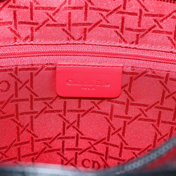 Christian Dior Canage Shoulder Bag Nylon Black Silver Auth ep16826A