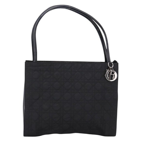 Christian Dior Canage Shoulder Bag Nylon Black Silver Auth ep16826A