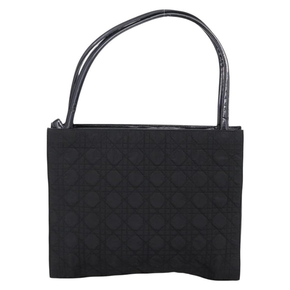 Christian Dior Canage Shoulder Bag Nylon Black Silver Auth ep16826A