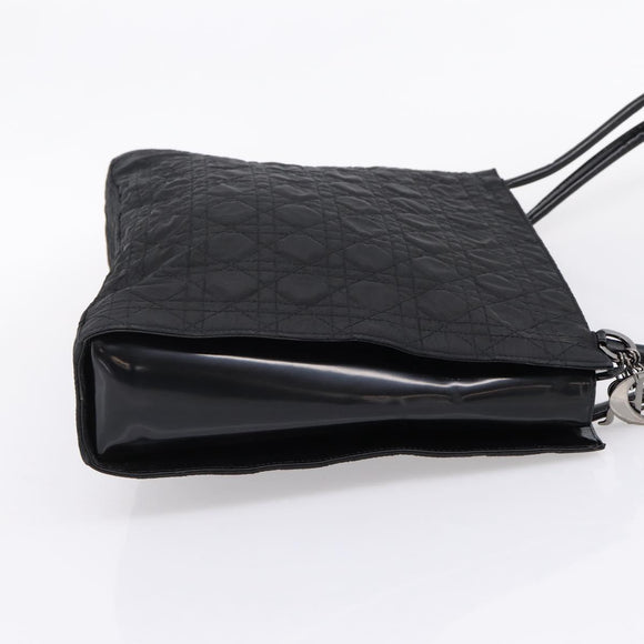 Christian Dior Canage Shoulder Bag Nylon Black Silver Auth ep16826A
