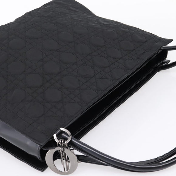 Christian Dior Canage Shoulder Bag Nylon Black Silver Auth ep16826A