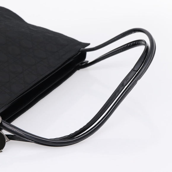 Christian Dior Canage Shoulder Bag Nylon Black Silver Auth ep16826A