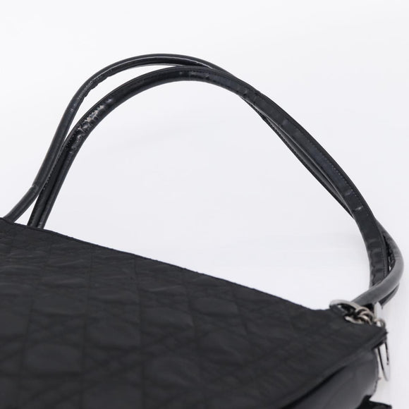 Christian Dior Canage Shoulder Bag Nylon Black Silver Auth ep16826A