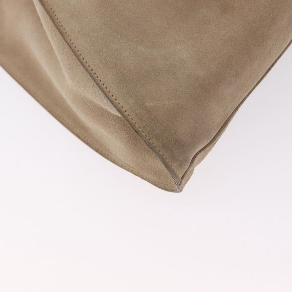 GUCCI Hand Bag Suede Beige 76554 Auth ep16831