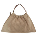 GUCCI Hand Bag Suede Beige 76554 Auth ep16831-3