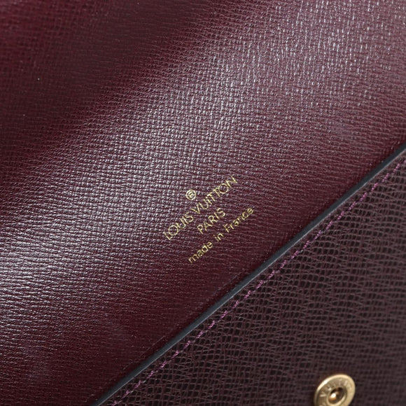 LOUIS VUITTON Taiga Document Case Pouch Acajou M99087 LV Auth ep16833