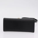 CELINE Hand Bag Leather 2way Black Gold Auth ep16836V-11