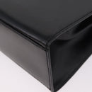 CELINE Hand Bag Leather 2way Black Gold Auth ep16836V-15
