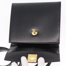 CELINE Hand Bag Leather 2way Black Gold Auth ep16836V-17