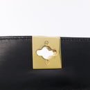 CELINE Hand Bag Leather 2way Black Gold Auth ep16836V-18