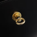 CELINE Hand Bag Leather 2way Black Gold Auth ep16836V-19
