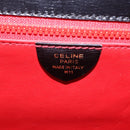 CELINE Hand Bag Leather 2way Black Gold Auth ep16836V-20