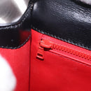 CELINE Hand Bag Leather 2way Black Gold Auth ep16836V-24