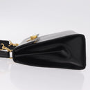 CELINE Hand Bag Leather 2way Black Gold Auth ep16836V-5