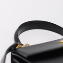 CELINE Hand Bag Leather 2way Black Gold Auth ep16836V-8