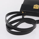 CELINE Hand Bag Leather 2way Black Gold Auth ep16836V-9