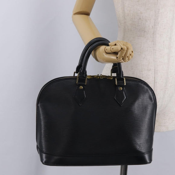 LOUIS VUITTON Epi Alma Hand Bag Noir Black M52142 LV Auth ep16839