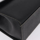 Burberrys Hand Bag Leather Black Gold Auth ep16840A-9