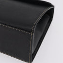 Burberrys Hand Bag Leather Black Gold Auth ep16840A-15