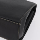 Burberrys Hand Bag Leather Black Gold Auth ep16840A-17