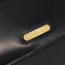 Burberrys Hand Bag Leather Black Gold Auth ep16840A-18