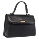 Burberrys Hand Bag Leather Black Gold Auth ep16840A-1