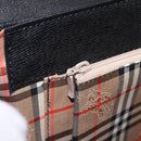 Burberrys Hand Bag Leather Black Gold Auth ep16840A-23
