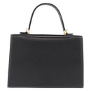 Burberrys Hand Bag Leather Black Gold Auth ep16840A-3